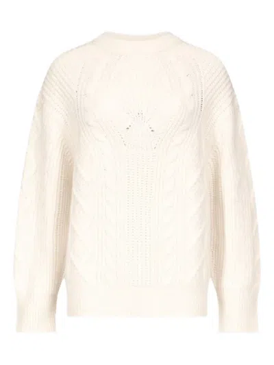 Loulou De Saison Silva Cable Knit Sweater In Neutral
