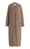 Loulou De Saison Smet Knit Wool-blend Maxi Cardigan In Brown