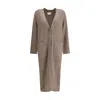 Loulou De Saison Smet Knit Wool-blend Maxi Cardigan In Nude