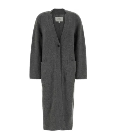 Loulou De Saison Smet Maxi Knit Cardigan In Gray
