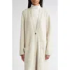 Loulou De Saison Smet Mercerized Wool & Yak Hair Blend Maxi Cardigan In Neutral