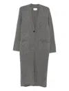 Loulou De Saison Smet Yak Buttoned Patch-pocket Cardigan In Gray