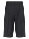 Loulou De Saison Soan Tailored Pleated Shorts In Black