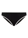 Loulou De Saison Sofia Contrast-trim Bikini Bottoms In Black