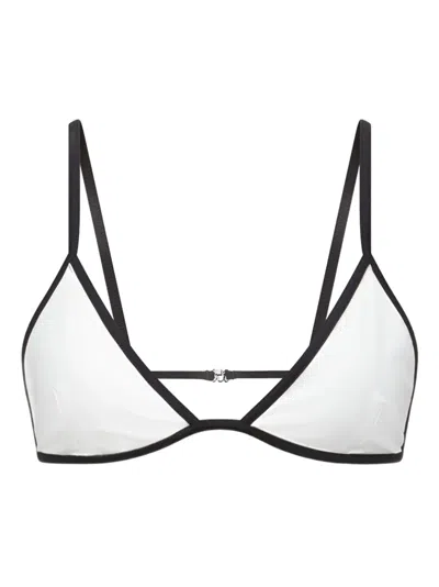 Loulou De Saison Sofia Triangular-cup Bikini Top In White