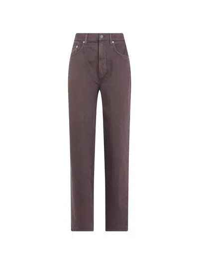 Loulou De Saison Straight-leg Jeans In Brown