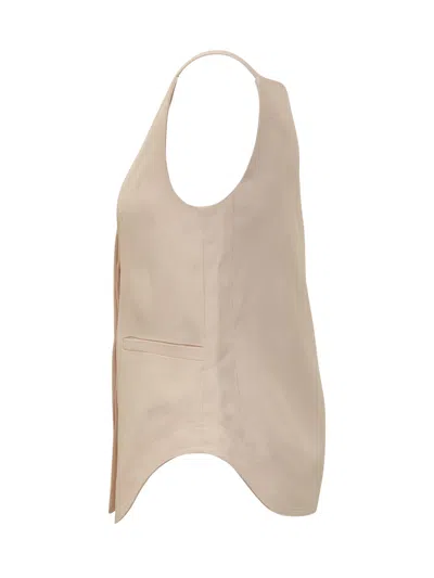 Loulou De Saison Structured Mini Top For Spring/summer 2024 In Cream Rose