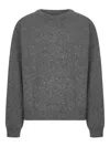 Loulou De Saison Tristan Mercerised-wool Blend Sweater In Gray