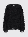 Loulou De Saison Gabin Fringe Sweater In Black