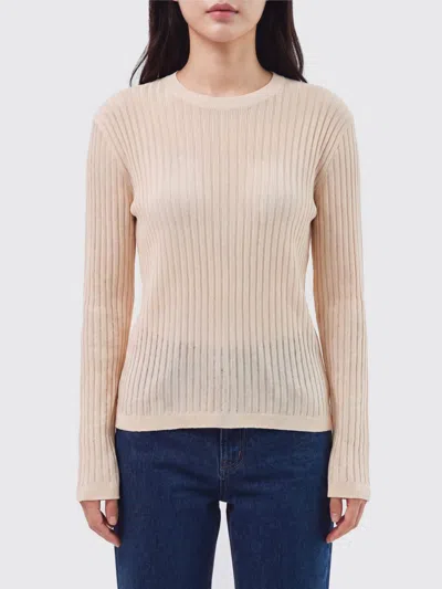 Loulou De Saison Semi-transparent Ribbed Knit Sweater With Relaxed Fit In Multi