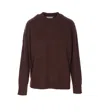 Loulou De Saison Baltra Ribbed-neck Sweater In Brown