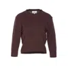 Loulou De Saison Brown Mora Lds Cropped Cashmere Sweater In Brown