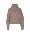 Loulou De Saison Luke Ribbed-collar Wool Sweater In Brown