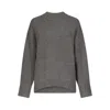 Loulou De Saison Tino Crew Neck Sweater In Gray