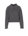 Loulou De Saison Homere Lds Polo-neck Ribbed Sweater In Gray