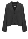 Loulou De Saison Kaia Lds Anthracite Grey Cashmere Cardigan In Gray