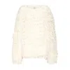 Loulou De Saison Fringe Wool Sweater In White