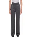 Loulou De Saison Tailored Grey Wool Pants With Pleated Detailing In Gray