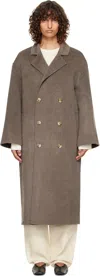 Loulou De Saison Borneo Oversized Double-breasted Wool And Cashmere-blend Coat In Brown