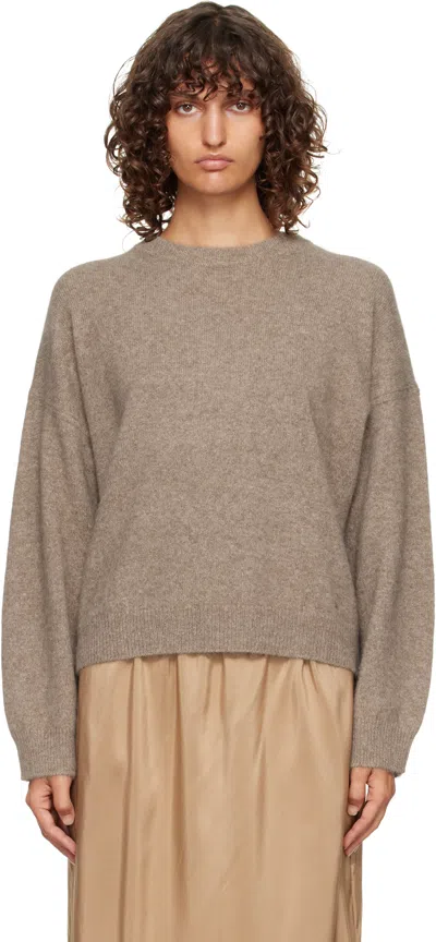 Loulou De Saison Taupe Tristan Yak Blend Sweater In Brown