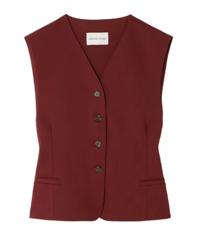 Loulou De Saison Teora Stretch-wool Vest In Red