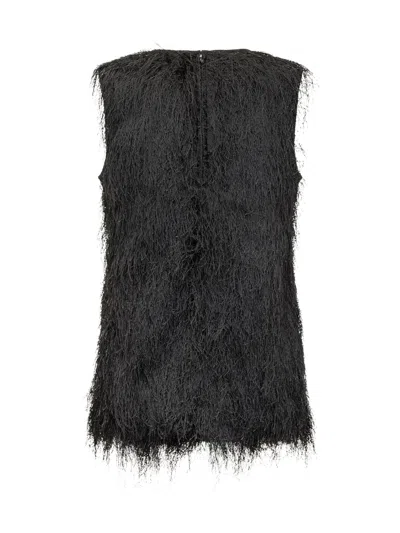 Loulou De Saison Textured Sleeveless Top In Black