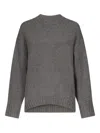 Loulou De Saison Tino Crew Neck Sweater In Gray