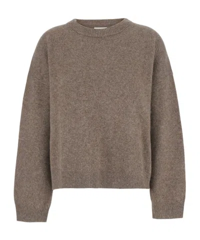 Loulou De Saison Tristan Crewneck Knitted Sweater In Neutral