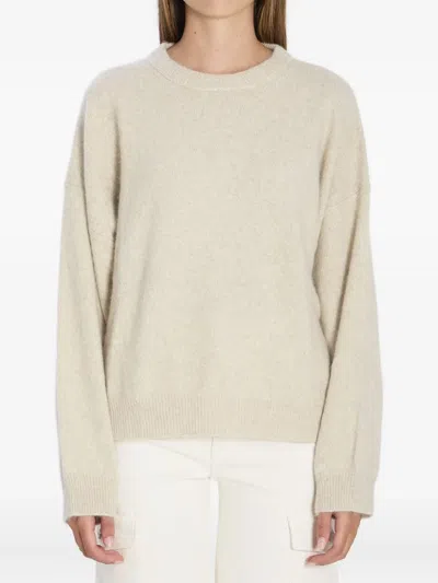 Loulou De Saison Tristan Ribbed Crew-neck Sweater In Neutral