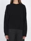 Loulou De Saison Drop-shoulder Ribbed Sweater In Black