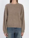 Loulou De Saison Tristan Crew-neck Sweater In Brown