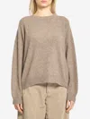 Loulou De Saison Tristan Crew-neck Sweater In Brown