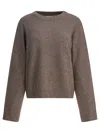 Loulou De Saison "tristan" Wool-blend Crewneck Sweater In Brown