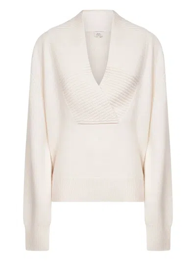 Loulou De Saison V-neck Cashmere Sweater In Neutral
