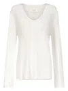 Loulou De Saison V-neck Long-sleeve Sweater In Neutral