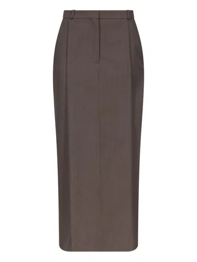 Loulou De Saison Vera Maxi Skirt In Brown
