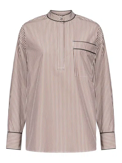 Loulou De Saison Verna Striped Shirt In Pink