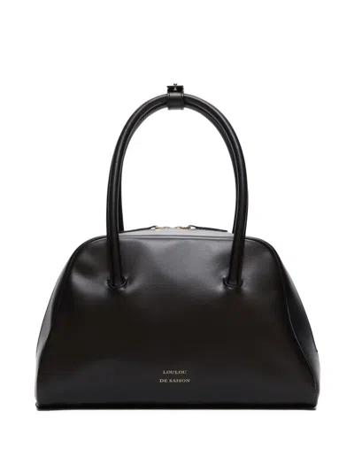 Loulou De Saison Vesper Double-handle Shoulder Bag In Black