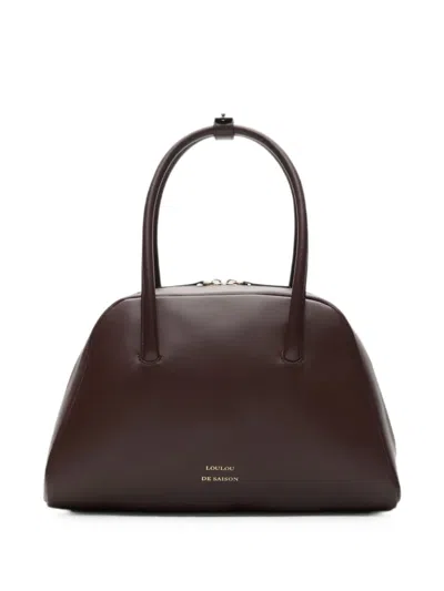 Loulou De Saison Vesper Lds Leather Tote Bag In Brown