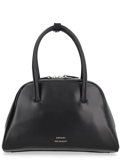 Loulou De Saison Vesper Smooth Calf Handbag In Black