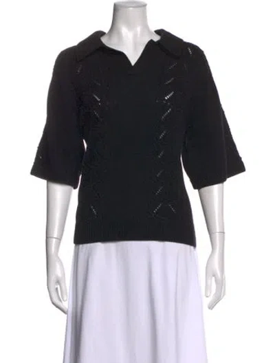 Pre-owned Loulou De Saison V-neck Sweater W/ Tags In Black