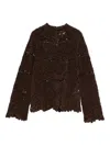 Loulou De Saison Wade Stand Collar Sweater Clothing In Brown