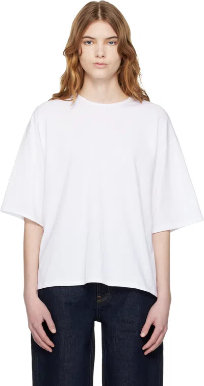 Loulou De Saison Osis Oversize Boxy Cotton T-shirt In White