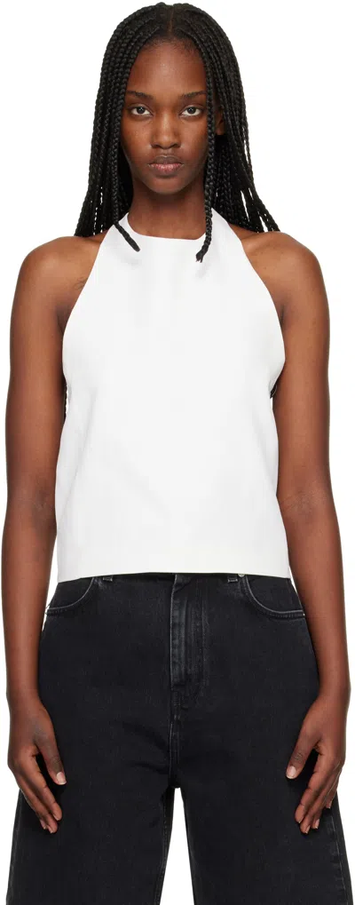Loulou De Saison White Sami Halter Blouse