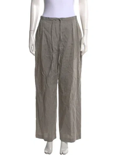 Pre-owned Loulou De Saison Wide Leg Pants In Grey