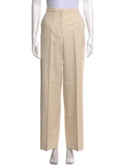 Pre-owned Loulou De Saison Wide Leg Pants In Neutral