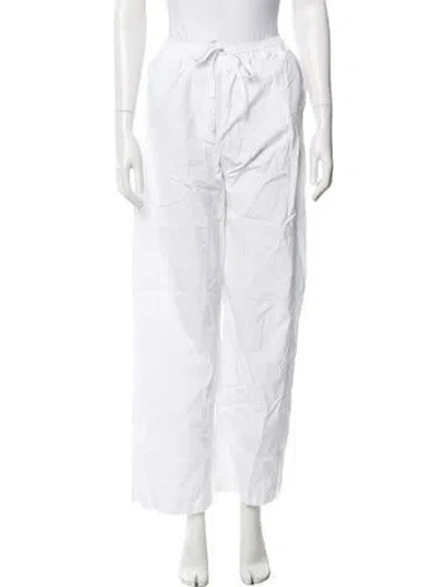 Pre-owned Loulou De Saison Wide Leg Pants In White