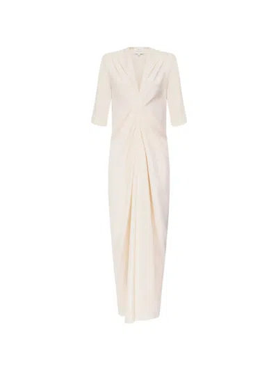 Loulou De Saison Willa Gathered Maxi Dress In Neutral