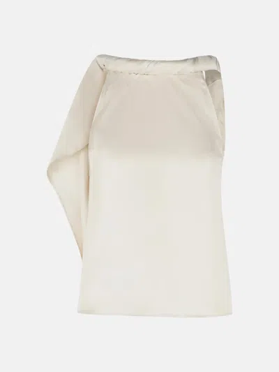 Loulou De Saison 'wilma' Ivory Silk Top In White