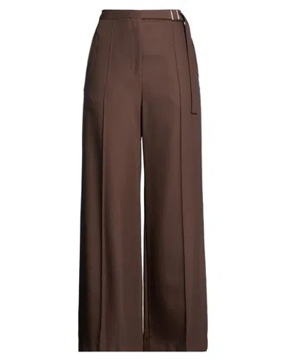 Loulou De Saison Woman Pants Chocolate Brown Size 6 Viscose, Wool, Mohair Wool